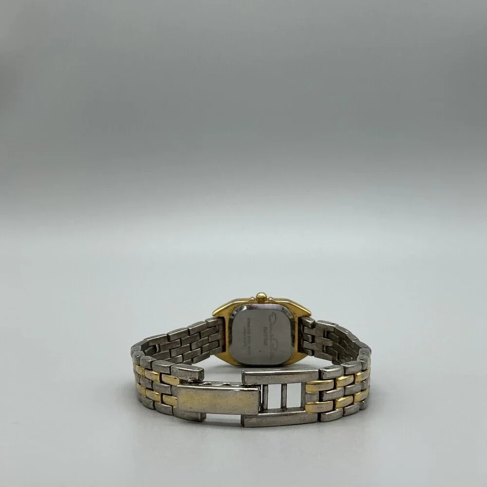 Vintage Oscar de la Renta Parfums Womens Watch 22mm Two Tone New Battery 7.5